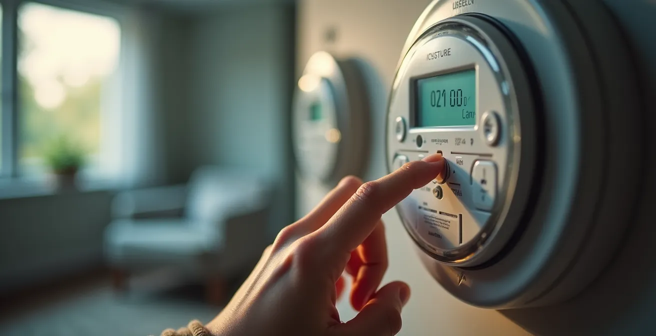 Main consultant l'affichage d'un compteur intelligent pour vérifier la puissance maximale atteinte