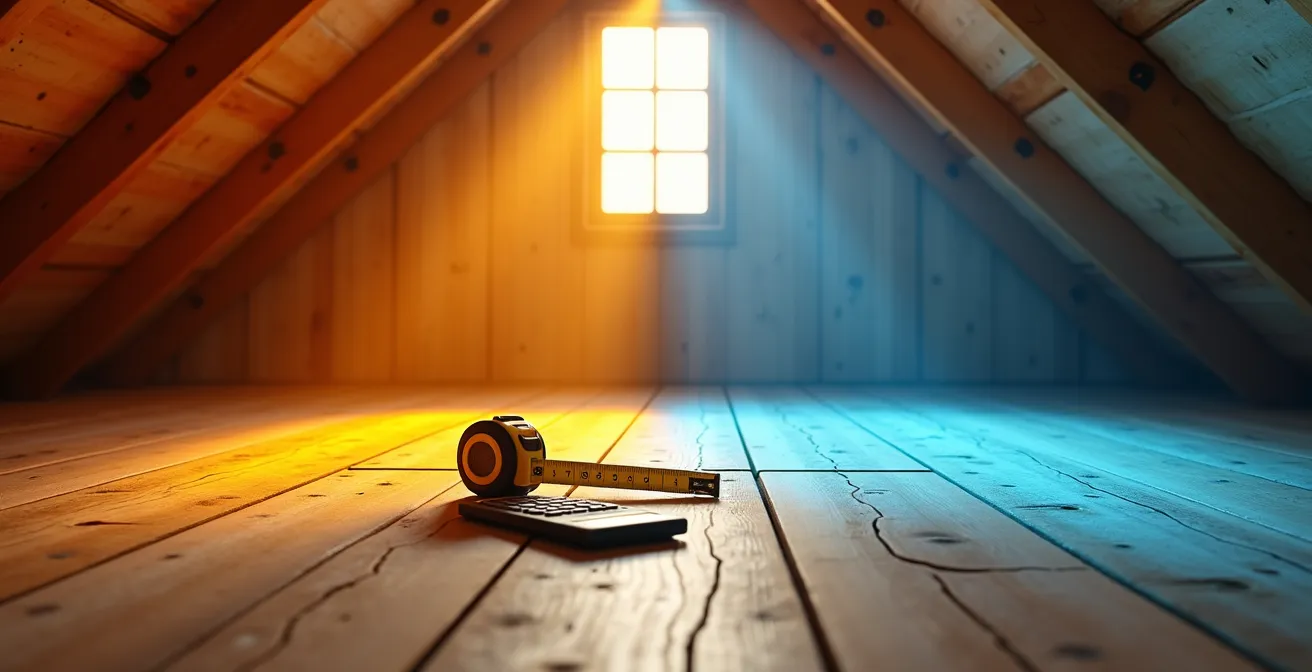 Vue thermographique d'une chambre sous combles montrant la répartition de chaleur