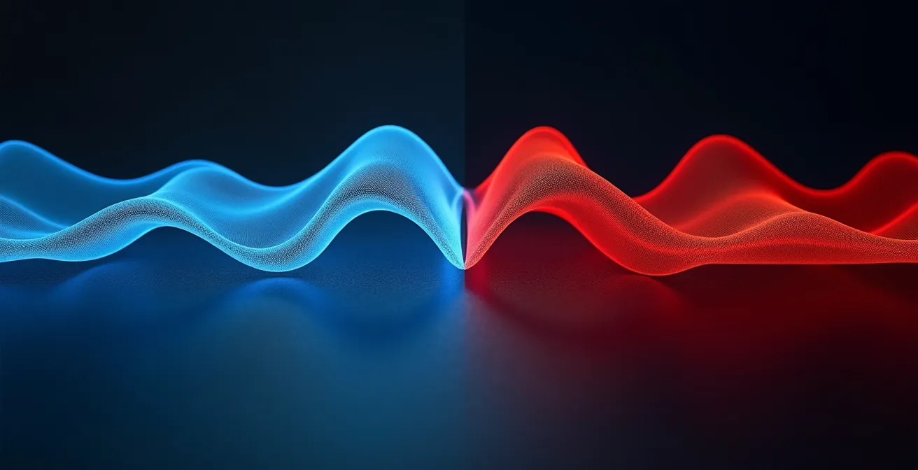 Visualisation comparative des formes d'ondes AC et DC sur oscilloscope