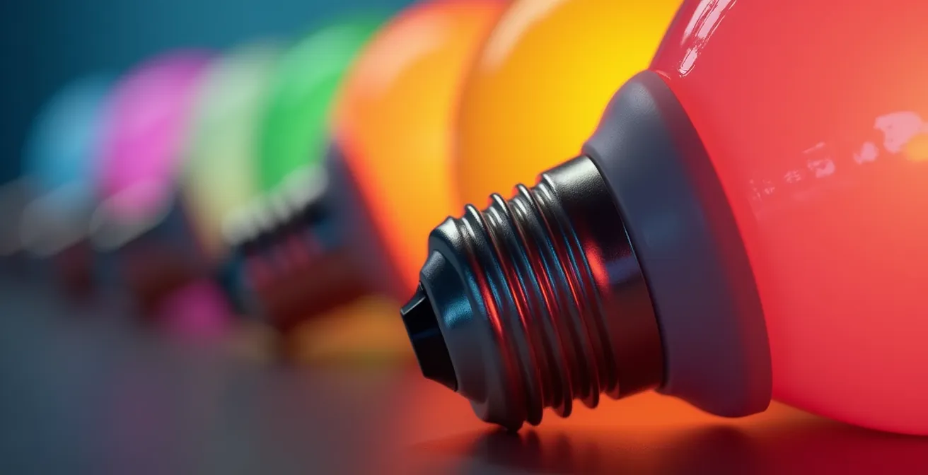 Nouvelle étiquette énergie européenne pour ampoules LED avec échelle A à G